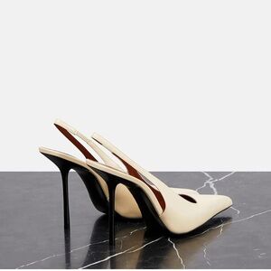 Cream SlingBack Pumps